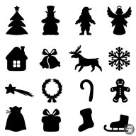 Karácsonyi díszek "20" szett Matrica (30 cm)