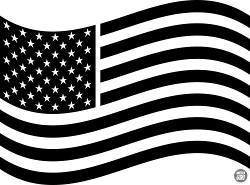 Amerikai zászló "1" Autómatrica