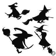 Boszorka szett matrica (30 cm)