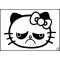 Csúnya arcú Hello Kitty matrica