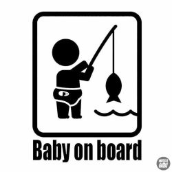 Baby on Board horgász autómatrica