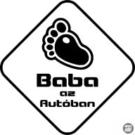 Baba az autóban tappancska autómatrica