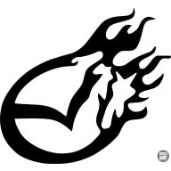 Mazda lángoló matrica