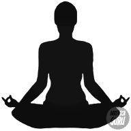 Meditáló ember matrica