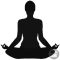 Meditáló ember matrica