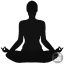 Meditáló ember matrica