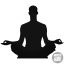 Meditáló ember "1" matrica